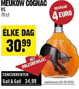 Dirck 3 Meukow cognac aanbieding