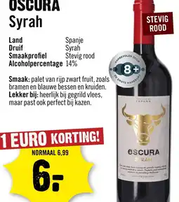 Dirck 3 Oscura Syrah aanbieding