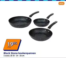 Action Black Stone koekenpannen aanbieding
