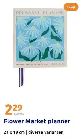 Action Flower Market planner aanbieding
