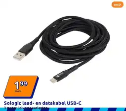 Action Sologic laad en datakabel USB-C aanbieding