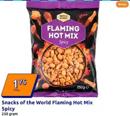Action Snacks of the World Flaming Hot Mix Spicy aanbieding