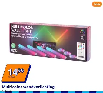 Action Multicolor wandverlichting aanbieding