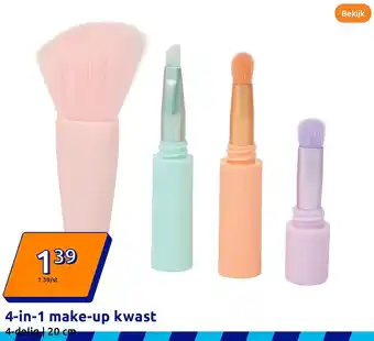 Action 4-in-1 make-up kwast aanbieding