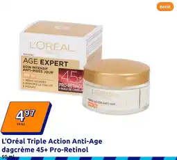 Action L'Oréal Triple Action Anti-Age dagcrème 45+ Pro-Retinol aanbieding