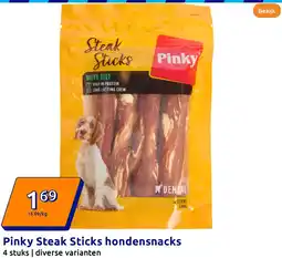 Action Pinky Steak Sticks hondensnacks aanbieding