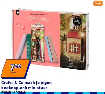 Action Crafts & Co maak je eigen boekenplank miniatuur aanbieding