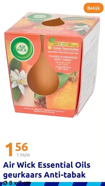 Action Air Wick Essential Oils geurkaars Anti-tabak aanbieding