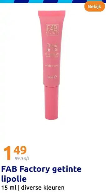 Action FAB Factory getinte lipolie aanbieding