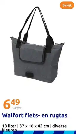 Action Walfort fiets en rugtas aanbieding