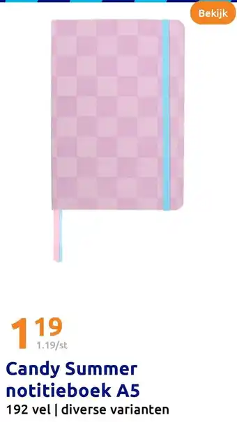 Action Candy Summer notitieboek A5 aanbieding
