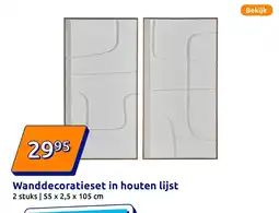 Action Wanddecoratieset in houten lijst aanbieding