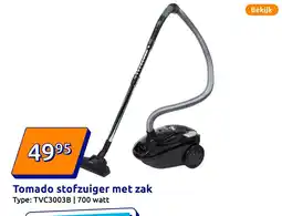 Action Tomado stofzuiger met zak aanbieding