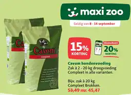 Maxi Zoo Cavom hondenvoeding aanbieding