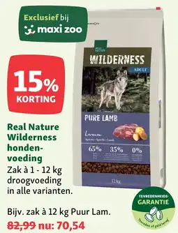 Maxi Zoo Real Nature Wilderness hondenvoeding aanbieding