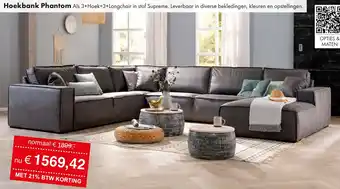 Woonsquare Hoekbank Phantom aanbieding