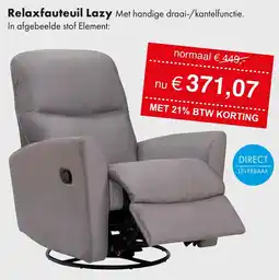 Woonsquare Relaxfauteuil Lazy aanbieding