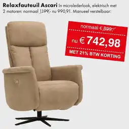 Woonsquare Relaxfauteuil Ascari aanbieding