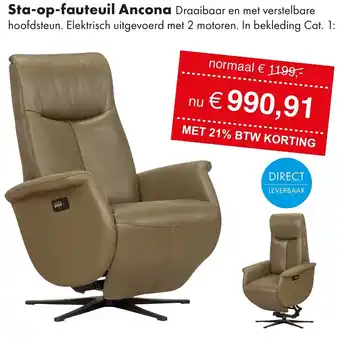 Woonsquare Sta-op-fauteuil Ancona aanbieding