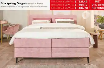 Woonsquare Boxspring Saga aanbieding