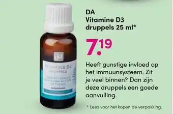 DA Da vitamine d3 druppels 25 ml aanbieding