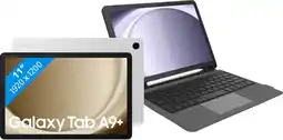 Coolblue Samsung Galaxy Tab A9 Plus 11 inch 8GB/256GB Wifi Zilver + Toetsenbord Hoes QWERTY aanbieding