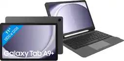 Coolblue Samsung Galaxy Tab A9 Plus 11 inch 6GB/128GB Wifi en 5G Grijs + Toetsenbord Hoes QWERTY aanbieding