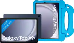 Coolblue Samsung Galaxy Tab A9 Plus 11 inch 8GB/256GB Wifi Blauw + BlueBuilt Kids Cover Blauw aanbieding