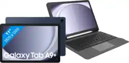 Coolblue Samsung Galaxy Tab A9 Plus 11 inch 6GB/128GB Wifi Blauw + Toetsenbord Hoes QWERTY aanbieding