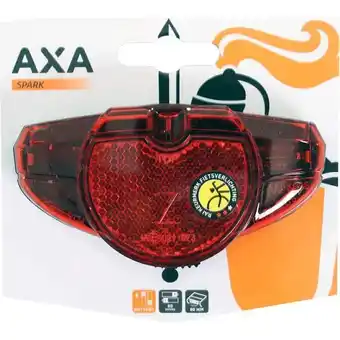 ANWB Axa achterlicht Spark batterij 50/80mm Rood aanbieding