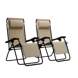 ANWB Lifegoods Opvouwbare Tuinstoelen Beige aanbieding