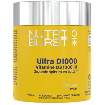 Holland & Barrett Nutriburst Ultra D1000 Vitamine D3 1000 IU - 60 gummies aanbieding