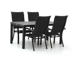 Kees Smit Bellagio Lugo/Fidenza 160cm dining tuinset 5-delig stapelbaar aanbieding