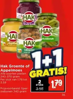 Vomar Voordeelmarkt Hak Groente of Appelmoes aanbieding