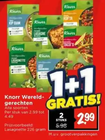 Vomar Voordeelmarkt Knorr Wereld gerechten aanbieding