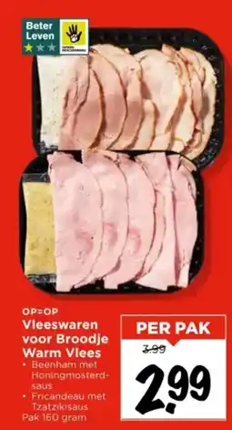 Vomar Voordeelmarkt Vleeswaren voor Broodje Warm Vlees aanbieding