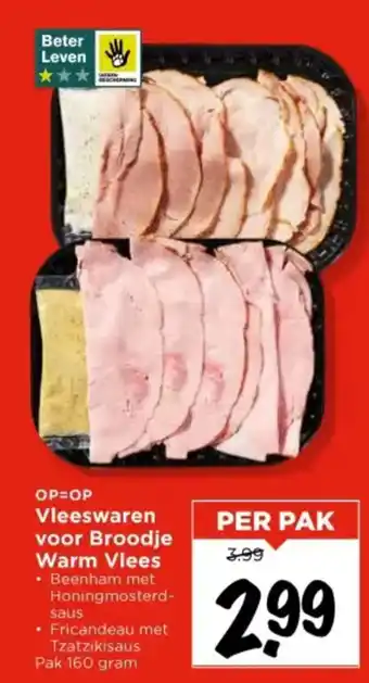 Vomar Voordeelmarkt Vleeswaren voor Broodje Warm Vlees aanbieding