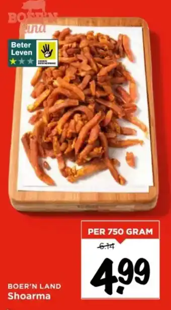 Vomar Voordeelmarkt BOER'N LAND Shoarma aanbieding