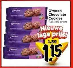 Vomar Voordeelmarkt G'woon Chocolate Cookies aanbieding