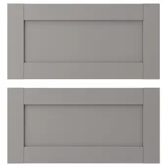 IKEA Twee grijze enhet ladefronten met plat design aanbieding
