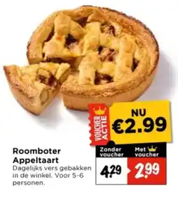 Vomar Voordeelmarkt Roomboter Appeltaart aanbieding