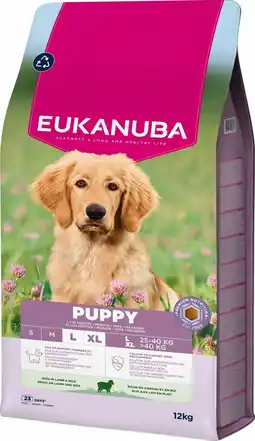 Pets Place Eukanuba Puppy Large Breed - Hondenbrokken - Lam Rijst 12 kg aanbieding