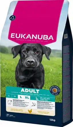 Pets Place Eukanuba Adult Large Breed - Hondenbrokken - Kip 12 kg aanbieding