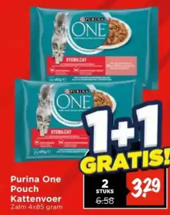 Vomar Voordeelmarkt Purina One Pouch Kattenvoer aanbieding