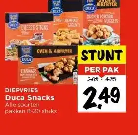 Vomar Voordeelmarkt DIEPVRIES Duca Snacks aanbieding
