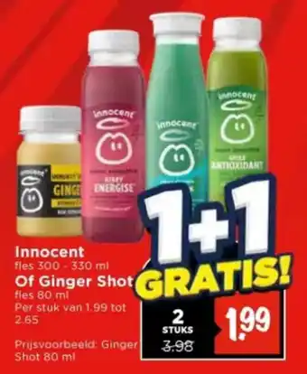 Vomar Voordeelmarkt Innocent Of Ginger Shot aanbieding
