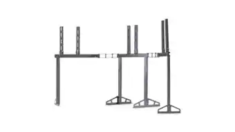 Bol.com Playseat TV Stand Pro - TV Standaard voor 3 TV's - Uitbreidbaar - Zilver aanbieding