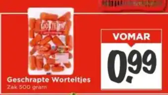 Vomar Voordeelmarkt Geschrapte Worteltjes aanbieding