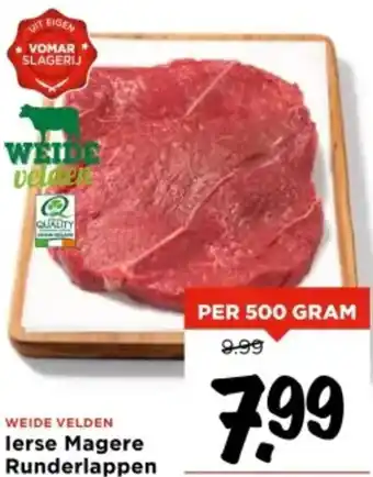 Vomar Voordeelmarkt lerse Magere Runderlappen aanbieding
