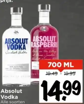 Vomar Voordeelmarkt Absolut Vodka aanbieding
